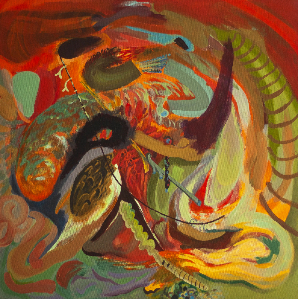 Dragon Abstract XV. Painting by Dominika Fedko-Wójs | Artworks ...